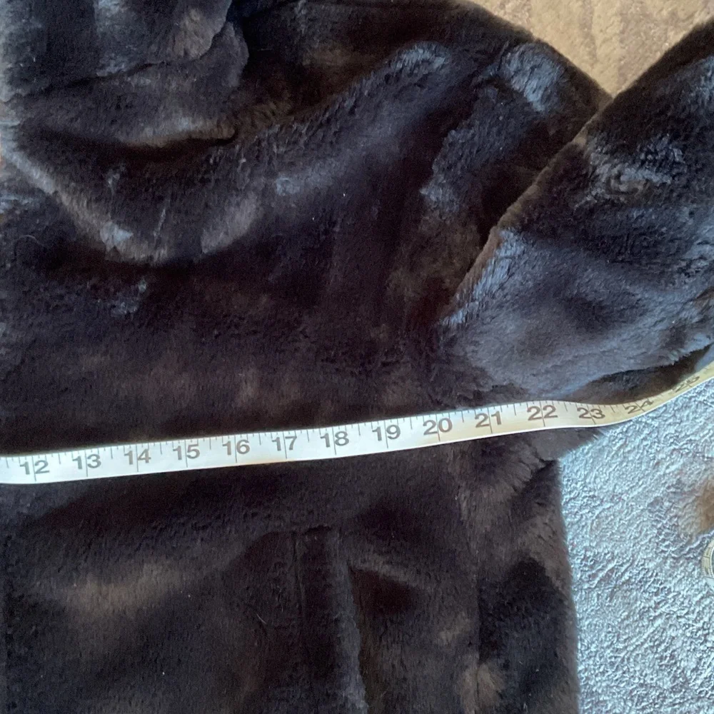 Zara Midnight Faux Fur Hooded Teddy Jacket - Picture 8 of 10